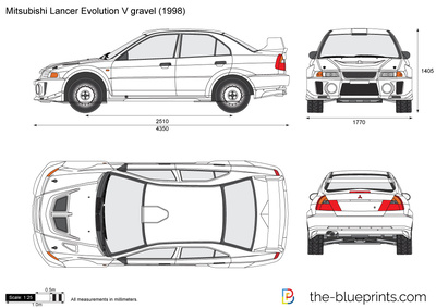 Mitsubishi Lancer Evolution V gravel