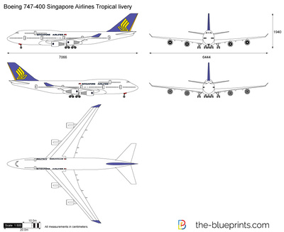 Boeing 747-400 Singapore Airlines Tropical livery
