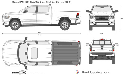 Dodge RAM 1500 QuadCab 6 feet 4 inch box Big Horn
