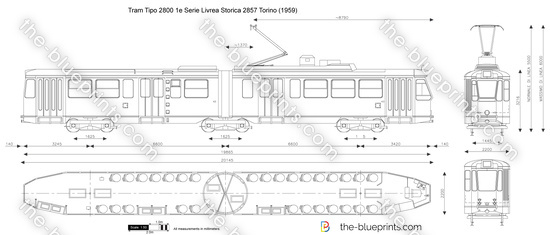 Tram Tipo 2800 1e Serie Livrea Storica 2857 Torino