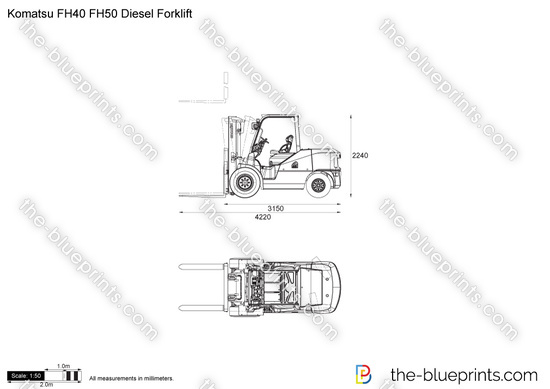 Komatsu FH40 FH50 Diesel Forklift