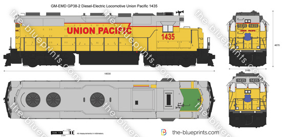 GM-EMD GP38-2 Diesel-Electric Locomotive Union Pacific 1435