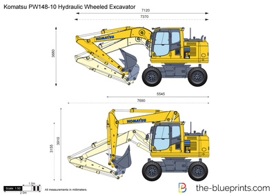 Komatsu PW148-10 Hydraulic Wheeled Excavator