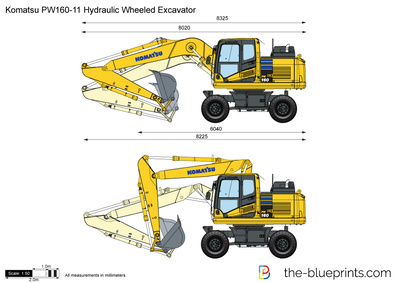 Komatsu PW160-11 Hydraulic Wheeled Excavator