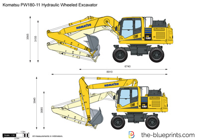Komatsu PW180-11 Hydraulic Wheeled Excavator