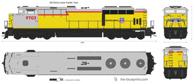 SD70ACe Union Pacific Train