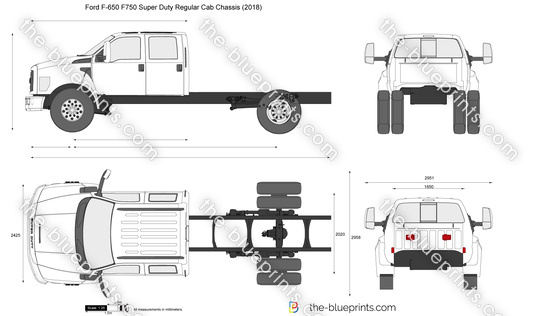 Ford F-650 F750 Super Duty Crew Cab Chassis