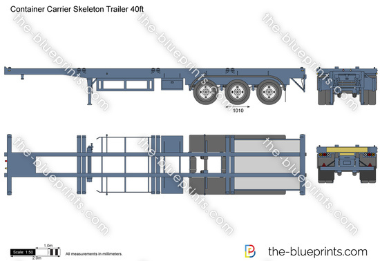 Container Carrier Skeleton Trailer 40ft