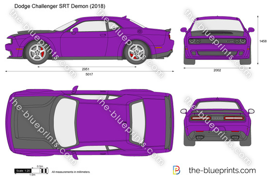 Dodge Challenger Srt Demon Vector Drawing
