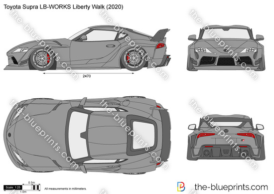 Toyota Supra Lb Works Liberty Walk Vector Drawing