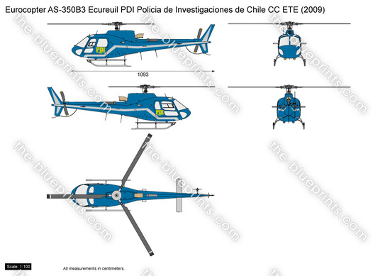 Eurocopter AS350B3 Ecureuil PDI Policia de Investigaciones de Chile CC ETE