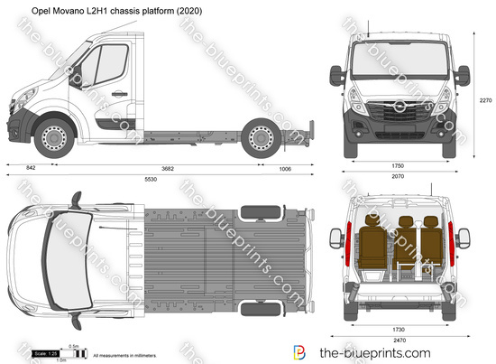 Opel Movano L2H1 chassis platform