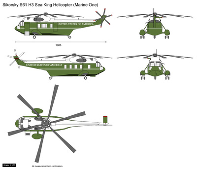 Sikorsky S61 H3 Sea King Helicopter (Marine One)