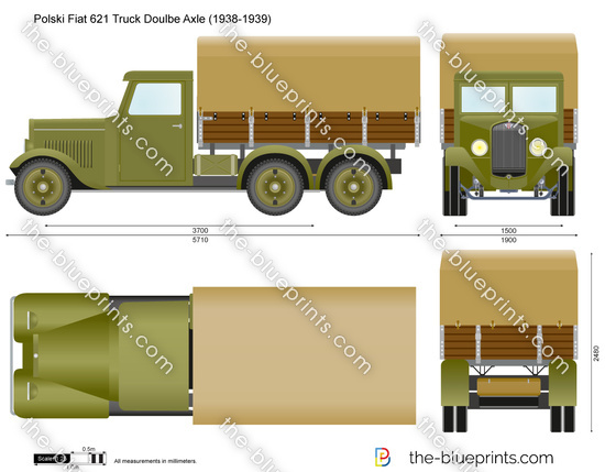 Polski Fiat 621 Truck Double Axle