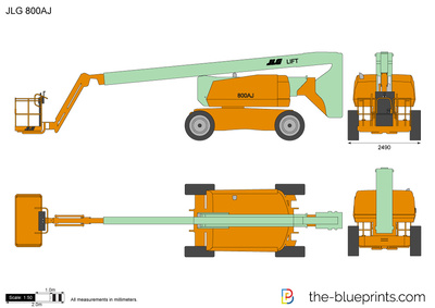 JLG E450AJ vector drawing