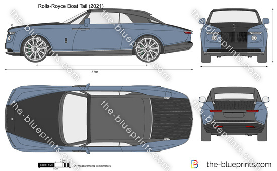 Rolls-Royce Boat Tail vector drawing