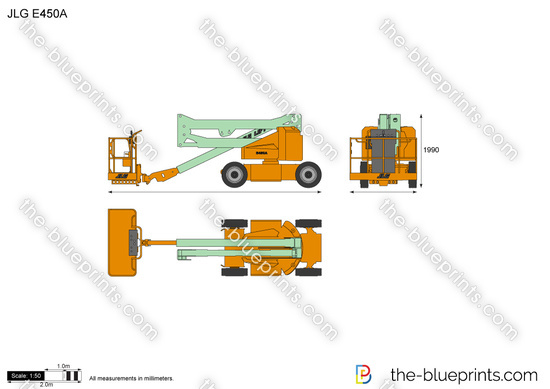 JLG E450AJ vector drawing