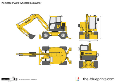 Komatsu PW98 Wheeled Excavator