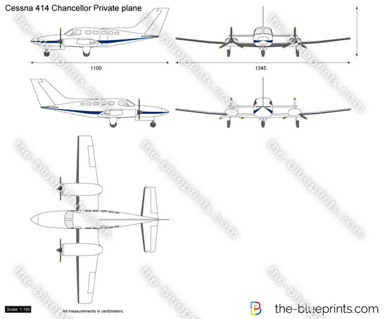 Cessna 414 Chancellor Private plane