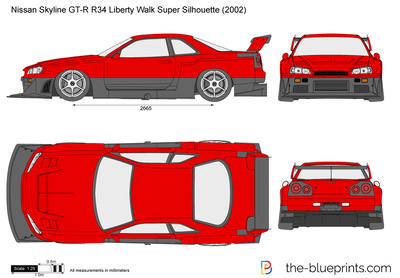 Nissan Skyline GT-R R34 Liberty Walk Super Silhouette