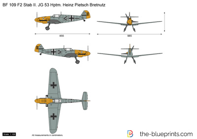 BF 109 F2 Stab II. JG 53 Hptm. Heinz Pietsch Bretnutz