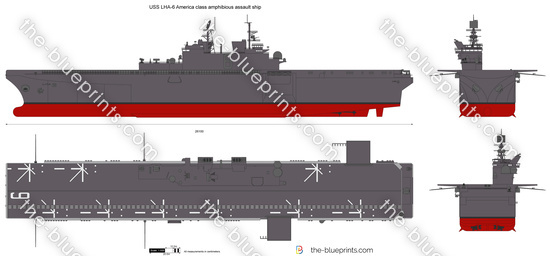 USS LHA-6 America class amphibious assault ship