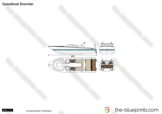 Speedboat vector drawing