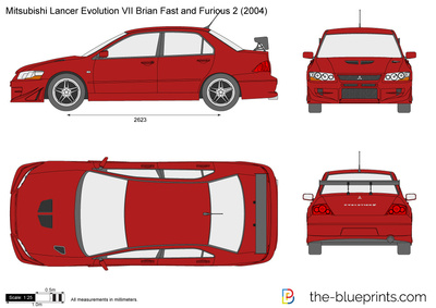 Mitsubishi Lancer Evolution VII Brian Fast and Furious 2 (2004)