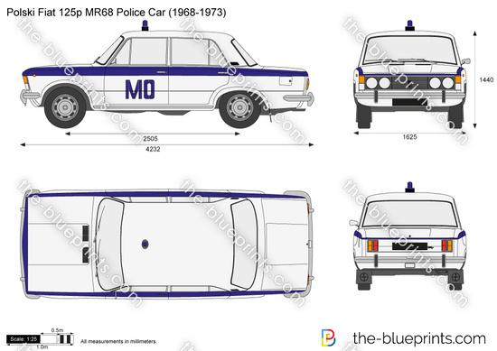 Polski Fiat 125p MR68 Police Car
