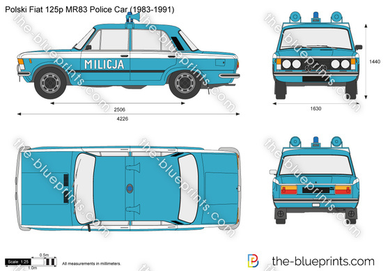 Polski Fiat 125p MR83 Police Car