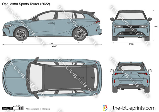 Opel Astra Sports Tourer vector drawing
