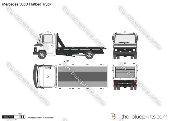 Mercedes 508D Flatbed Truck