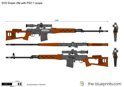 SVD Sniper rifle with PSO 1 scope
