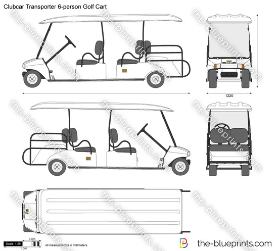 Clubcar Transporter 6-person Golf Cart