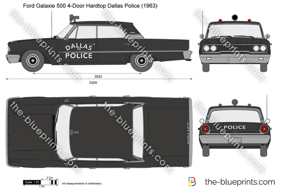 Ford Galaxie 500 4-Door Hardtop Dallas Police