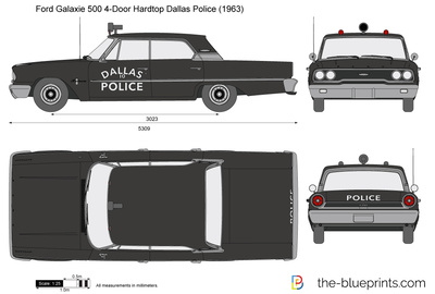 Ford Galaxie 500 4-Door Hardtop Dallas Police (1963)