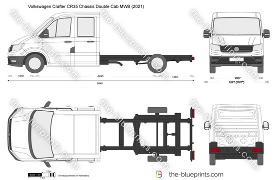 Volkswagen Crafter CR35 Chassis Double Cab MWB