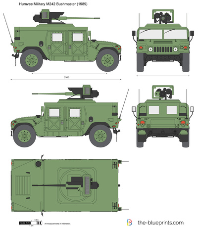 Humvee Military M242 Bushmaster