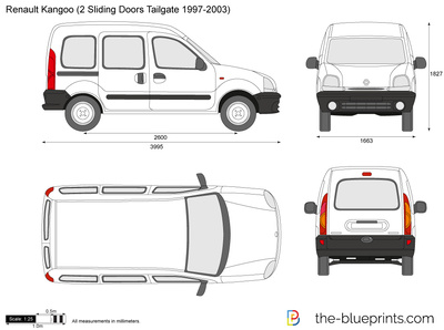 Renault Kangoo (2 Sliding Doors Tailgate (1997)