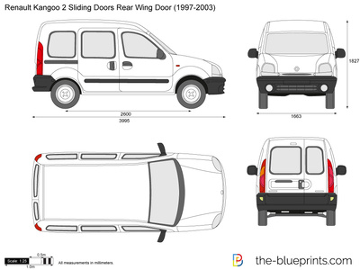 Renault Kangoo 2 Sliding Doors Rear Wing Door (1997)