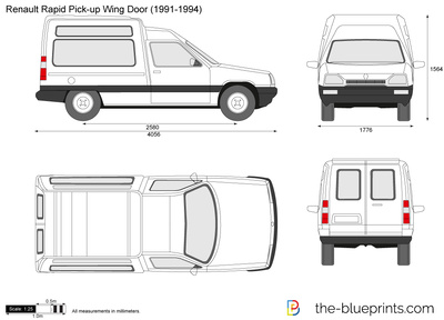 Renault Rapid Pick-up Wing Door (1991-1994)