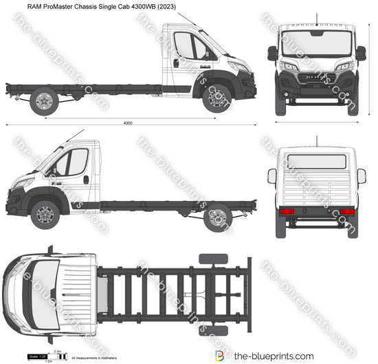 RAM ProMaster Chassis Single Cab 4300WB