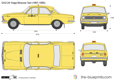 GAZ-24 Volga Moscow Taxi (1967)