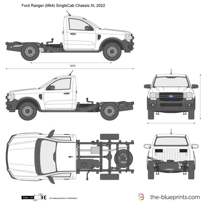Ford Ranger (Mk4) SingleCab Chassis XL 2022