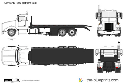 Kenworth T800 platform truck