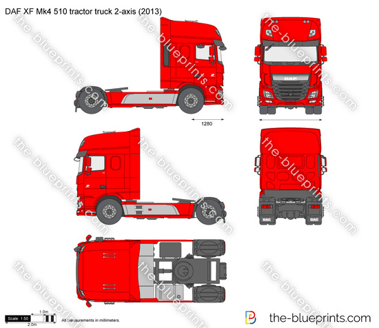 DAF XF Mk4 510 tractor truck 2-axis