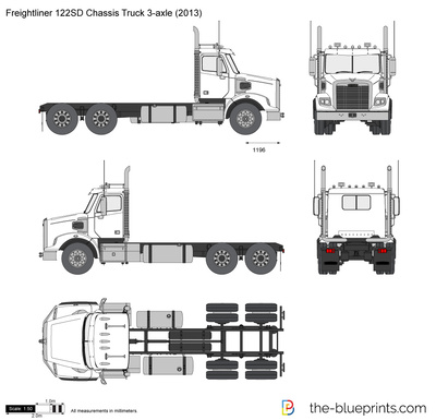 Freightliner 122SD Chassis Truck 3-axle