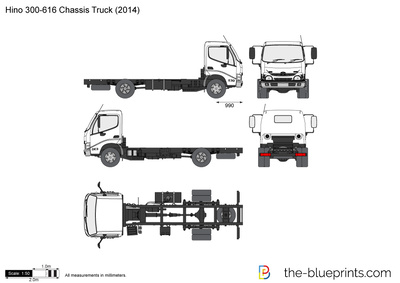 Hino 300-616 Chassis Truck (2014)