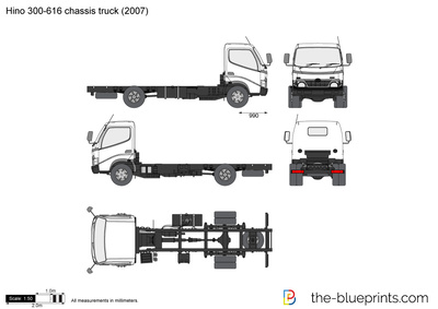 Hino 300-616 chassis truck
