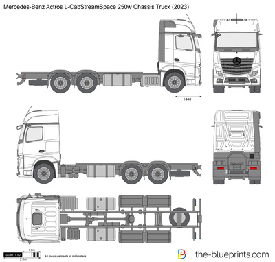 Mercedes-Benz Actros L-CabStreamSpace 250w Chassis Truck